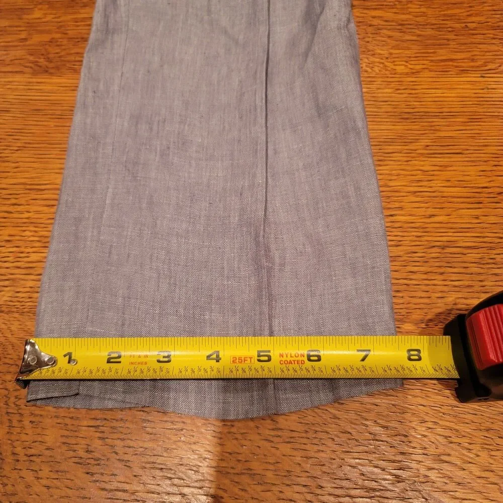 Banana Republic 100% Linen Dress Pants Mens 32x32 Gray Modern Slim Fit